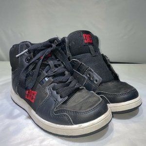 DC Youth Boys Spark High RS Black Leather Upper Skateboard Shoe Size 1 Hightop